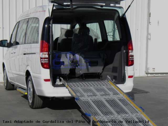 Taxi accesible de Aeropuerto de Valladolid a Gordaliza del Pino